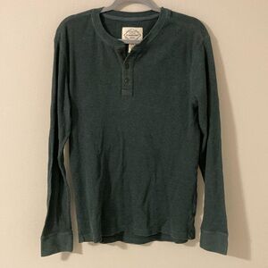 St. John's Bay Green Long Sleeve Tee Classic Comfort